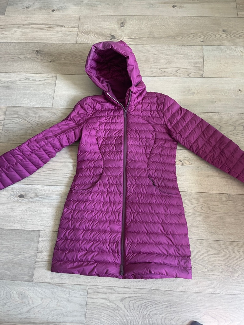 lululemon athletica Hooded Quilted Packable Coat - Magenta